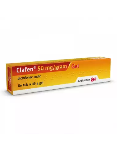Diclofenac 50 mg/g gel, 45 g, Clafen - ARTICULATII-SI-SISTEM-OSOS - ANTIBIOTICE