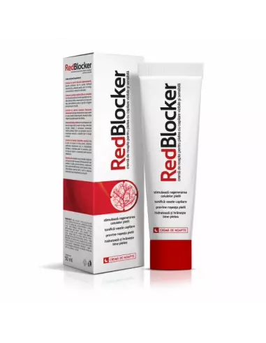 Crema de noapte pentru piele cu capilare vizibile RedBlocker, 50 ml, Aflofarm - PETE-PIGMENTARE - AFLOFARM