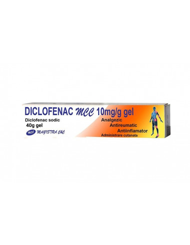 Diclofenac gel MCC 10mg/g, 40 grame,  Magistra - ARTICULATII-SI-SISTEM-OSOS - MAGISTRA 