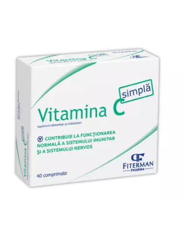 Vitamina C Simpla 180 mg, 40 comprimate, Fiterman - UZ-GENERAL - FITERMAN