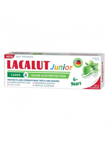 Pasta de dinti 6+ ani, 55 ml, Lacalut junior - PASTA-DE-DINTI - LACALUT
