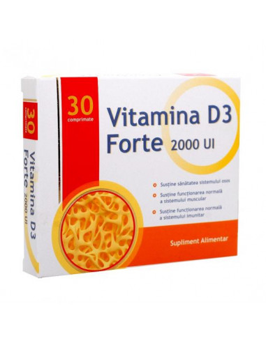 Vitamina D3 Forte 2000 UI, 30 comprimate, Medmarketing -  - MEDMARKETING