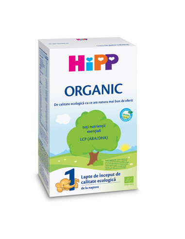 Lapte praf de inceput, Organic 1, 300 g, Hipp - FORMULE-LAPTE - HIPP