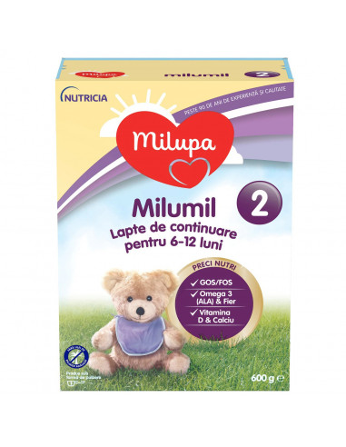 Milumil PreciNutri formula de lapte de continuare, +6 luni, 600 gr, Milupa - FORMULE-LAPTE - MILUPA