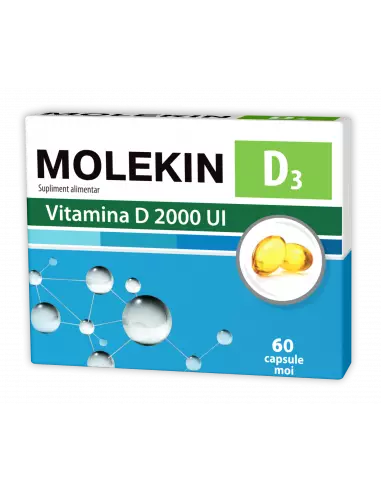 Molekin D3 2000UI, 60 capsule, Zdrovit - IMUNITATE - ZDROVIT