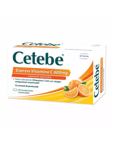 Cetebe Express Vitamina C 600mg, 30 comprimate, Stada -  - STADA M&D SRL
