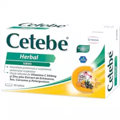 Nutritional supplement Cetebe Herbal, 30 comprimate, Stada