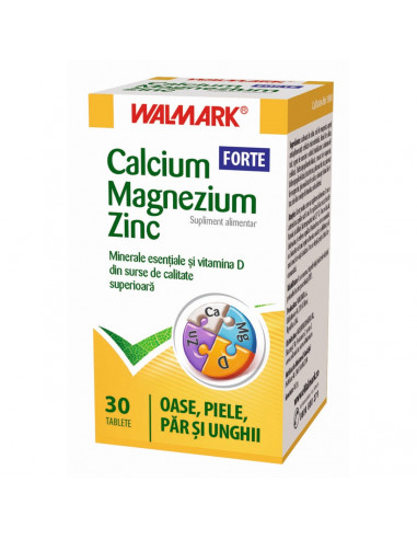 Calcium Magneziu Zinc Forte, 30 tablete, Walmark - ARTICULATII-SI-SISTEM-OSOS - WALMARK