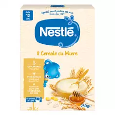 Nestle 8 Cereale cu Miere, 250g, + 12 luni