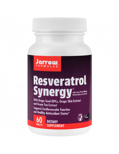 Resveratrol Synergy 20 mg Jarrow Formulas, 60 tablete, Secom - AFECTIUNI-CARDIOVASCULARE - SECOM