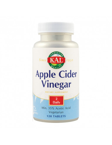 Apple Cider Vinegar (Otet de mere) 500mg Kal, 120 tablete, Secom - PENTRU-SLABIT - SECOM