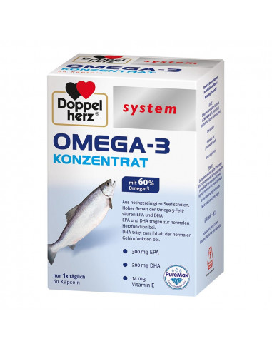 Omega 3 Concentrat, 60 capsule, Doppelherz - COLESTEROL - DOPPELHERZ