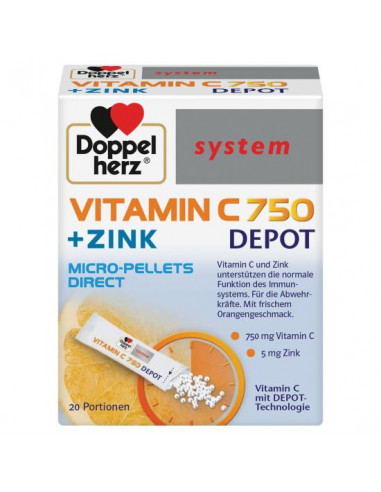 Doppelherz System Vitamina C 750, 20plicuri - IMUNITATE - DOPPELHERZ