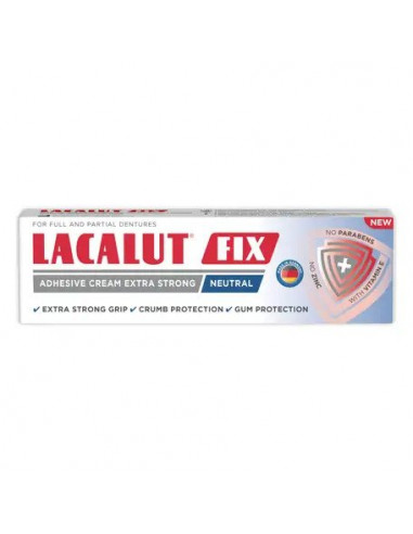 Crema adeziva pentru proteza dentara Neutral Fix, 40g, Lacalut - PARODONTOZA - LACALUT