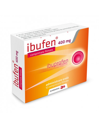 Ibufen, 12 comprimate filmate, Antibiotice SA - DURERE-SI-FEBRA - ANTIBIOTICE