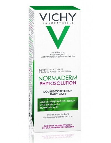 Crema pentru ingrijire zilnica Normaderm Phytosolution Dubla Eficacitate, 50 ml, Vichy - ACNEE - VICHY