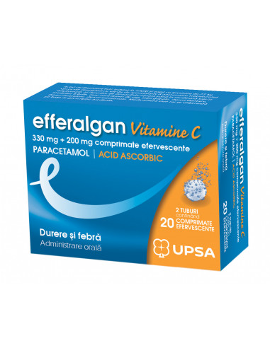 Efferalgan Vitamina C, 20 comprimate efervescente -  - BRISTOL-MYERS SQUIBB