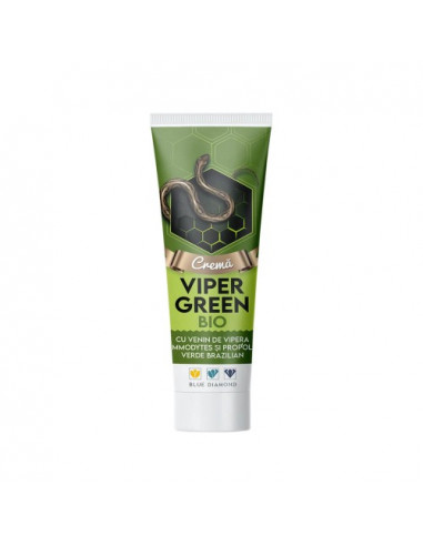 Crema Viper Green Bio cu venin de vipera si propolis verde brazilian 50 ml, Blue Diamond - ARTICULATII-SI-SISTEM-OSOS - FAVISAN