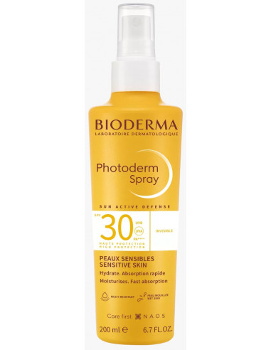 Bioderma Photoderm Spray SPF30 piele sensibila, 200ml - PROTECTIE-SOLARA-ADULTI - BIODERMA