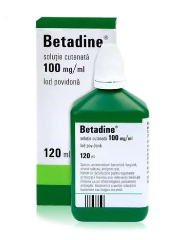 Betadine 10% solutie, 120ml, Egis - ANTISEPTICE - EGIS