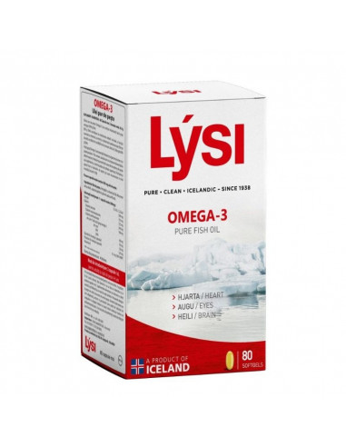 Lysi Omega 3 Ulei Pur Peste, 80 capsule - COLESTEROL - LYSI