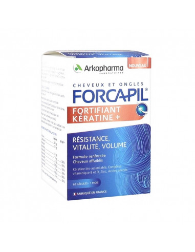 Forcapil Fortifiant Keratine +, 60 capsule vegetale, Arkopharma - VITAMINE-PAR-PIELE-UNGHII - FORCAPIL