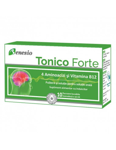 Tonico Forte Benesio 10ml, 10 flacoane - MEMORIE-SI-CONCENTRARE - ERBOZETA SPA