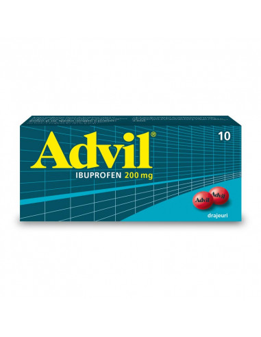 Advil Ibuprofen 200 mg, 10 drajeuri - DURERE-SI-FEBRA - PFIZER