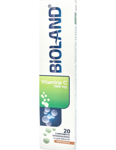 Vitamina C 1000 mg Bioland, 20 comprimate efervescente, Biofarm - IMUNITATE - BIOFARM