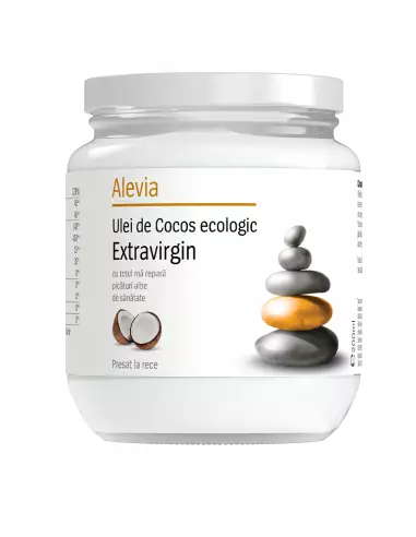 Ulei de cocos egologic extravirgin, 200 ml, Alevia - PRODUSE-NATURISTE - ALEVIA