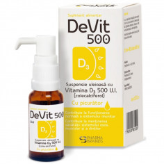Suspensie uleioasa cu Vitamina D3 DeVit 500, 20ml, Pharma Brands