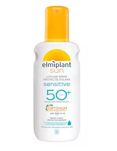 Elmiplant Sun Lotiune Plaja,  Spray Protectie Solara Sensitive 50+ FPS, 200 ml -  - ELMIPLANT