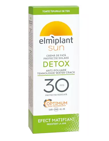 Crema protectie solara pentru fata Elmiplant Sun Detox SPF 30, 50 ml - PROTECTIE-SOLARA-ADULTI - ELMIPLANT