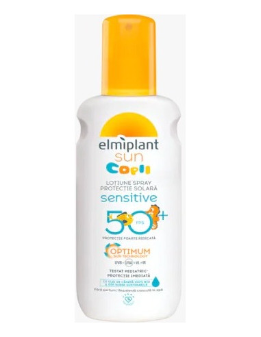 Spray cu protectie solara Elmiplant Sun Kids Sensitive SPF 50, pentru copii, 200 ml - PROTECTIE-SOLARA-COPII - ELMIPLANT
