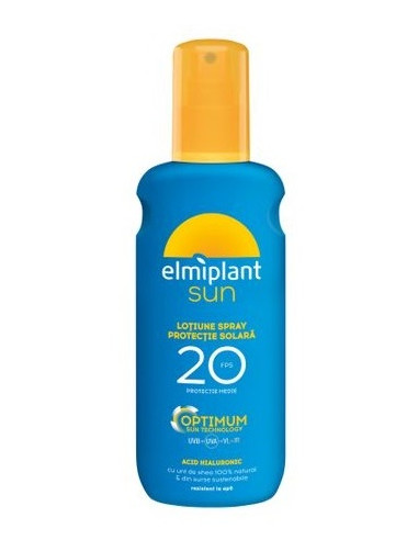 Lotiune spray pentru protectie solara, SPF 20, 200 ml, Elmiplant - PROTECTIE-SOLARA-ADULTI - ELMIPLANT