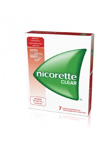 Nicorette Clear 10 mg/16 ore, 7 plasturi - PENTRU-FUMATORI - JOHNSON & JOHNSON