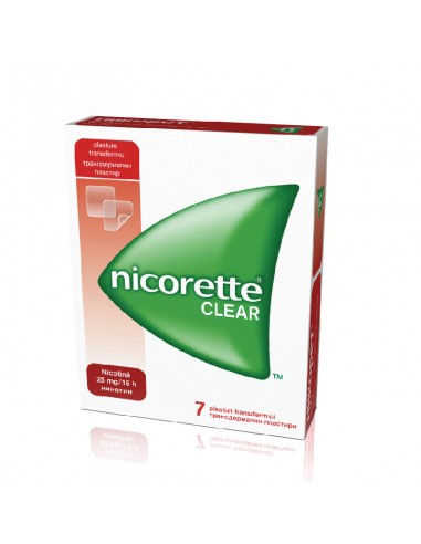 Nicorette Clear 25mg/16h, 7 plasturi - PENTRU-FUMATORI - JOHNSON & JOHNSON