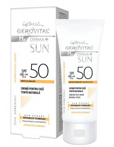 Lapte protectie solara SPF 50 Gerovital H3 Derma+SUN, 200 ml, Farmec - PROTECTIE-SOLARA-ADULTI - GEROVITAL