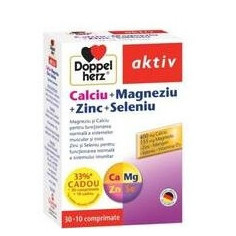 Calciu Magneziu Zinc Seleniu, 30+10 comprimate, Doppelherz