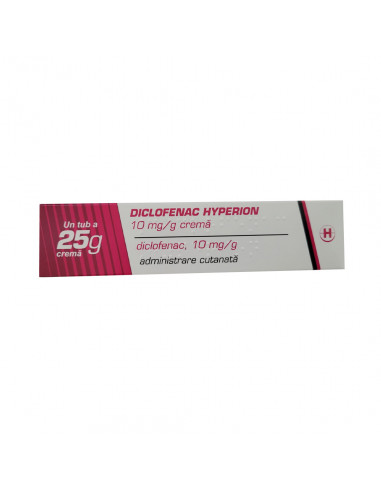 Diclofenac crema, 10 mg/g, 25 g, Hyperion S.A - ARTICULATII-SI-SISTEM-OSOS - SC HYPERION SA 