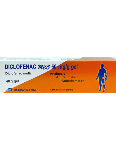 Diclofenac 5% gel, 40 grame, Magistra - ARTICULATII-SI-SISTEM-OSOS - MAGISTRA 