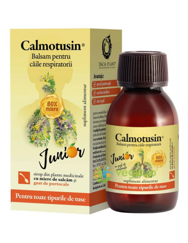 Calmotusin Junior cu gust de portocala, 100 ml, Dacia Plant -  - DACIA PLANT