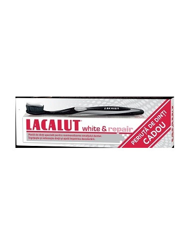 Lacalut Pasta White&Repair, 75ml + Periuta Dinti Cadou - PARODONTOZA - LACALUT