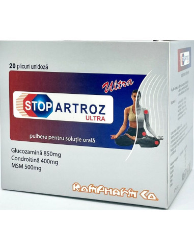 Stop Artroz Ultra, 20 plicuri, Rompharma - ARTICULATII-SI-SISTEM-OSOS - ROMPHARM COMPANY 