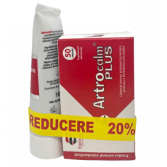 Artrocalm Plus 50 capsule + Artrocalm gel pentru dureri reumatice 100 ml, 20% Reducere, FarmaClass