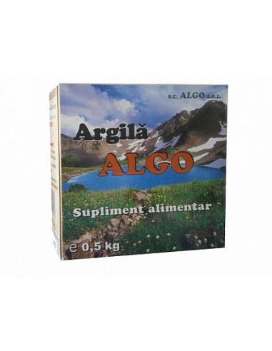 Argila pulbere, 500 g, Algo - DETOXIFIERE - ALGO