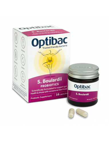 Probiotic Saccharomyces Boulardii, 16 capsule, Optibac - PROBIOTICE-SI-PREBIOTICE - OPTIBAC