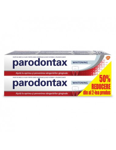 Pasta de dinti Whitening, 2x75 ml, Parodontax - PARODONTOZA - PARODONTAX