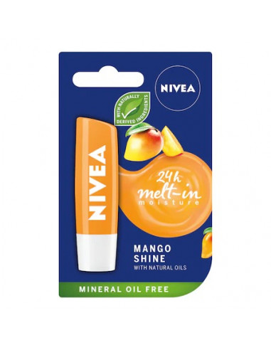 Balsam de buze Nivea Lip Care Mango Shine, 4,8 g - INGRIJIRE-BUZE - NIVEA