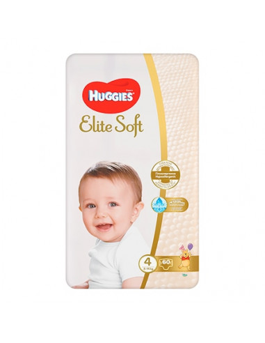 Scutece Huggies Elite Soft, NR 4, 8-14kg, 60 bucati - SCUTECE - HUGGIES